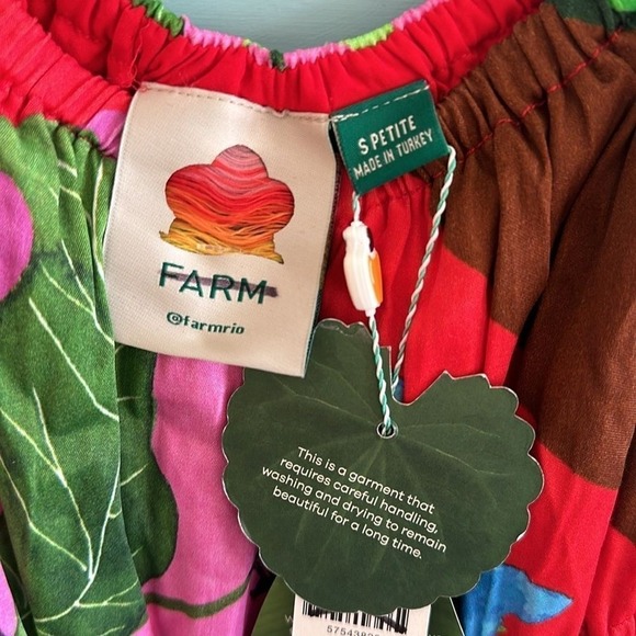 NWT Anthropologie FARM RIO Palila Fringed Tropical Midi Dress Small Petite NWT - Picture 5 of 5